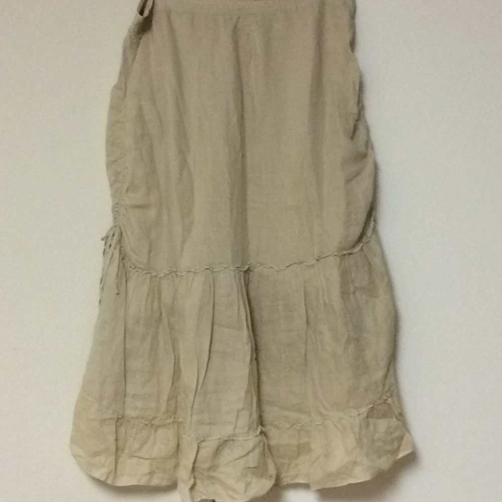 Tan High-Low Draw-String Skirt - Picture 4 of 4